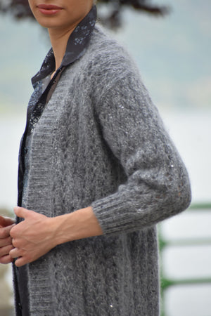 Cardigan in Mohair e Seta Eleventy