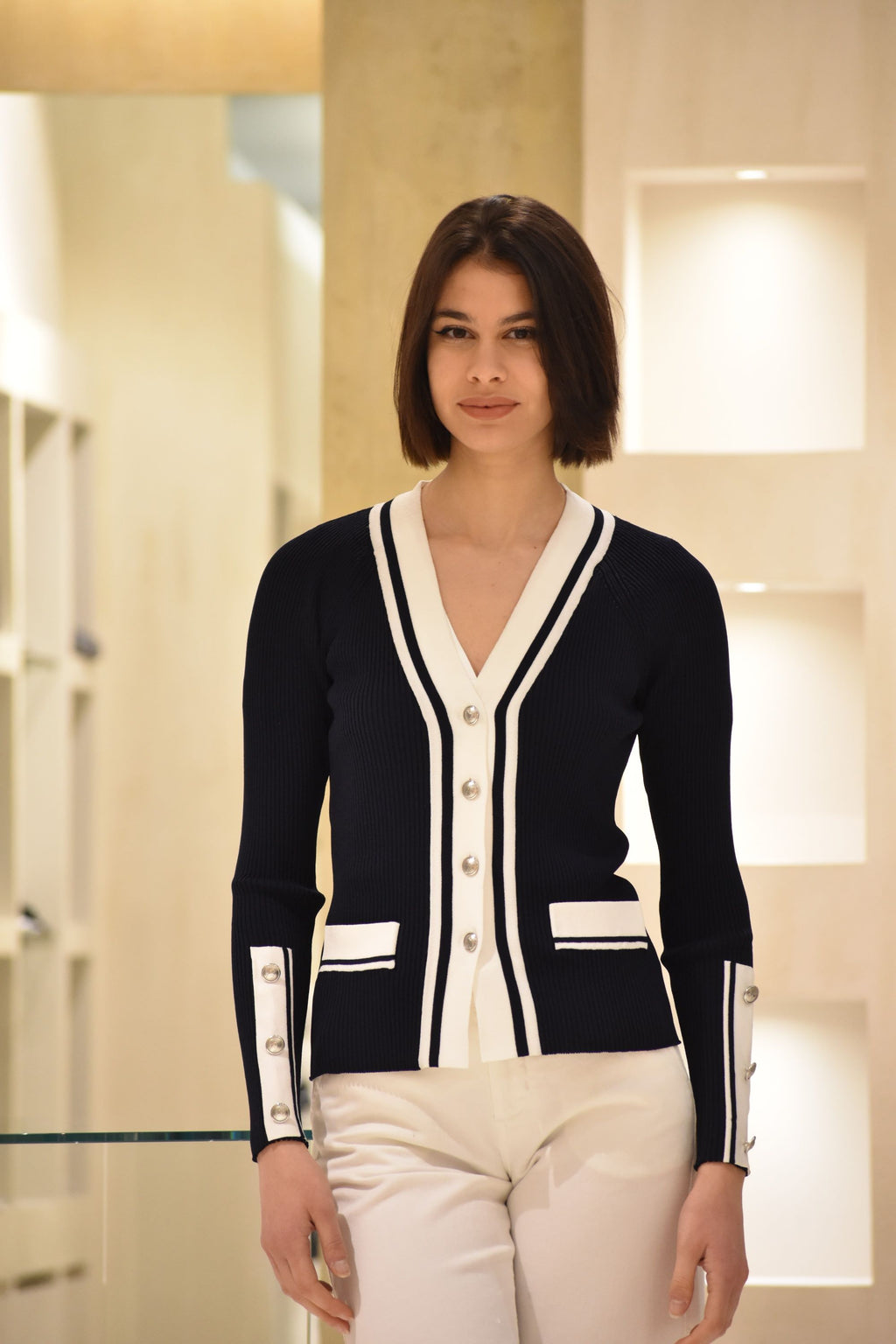 Cardigan  in Viscosa Stretch Alberta Ferretti